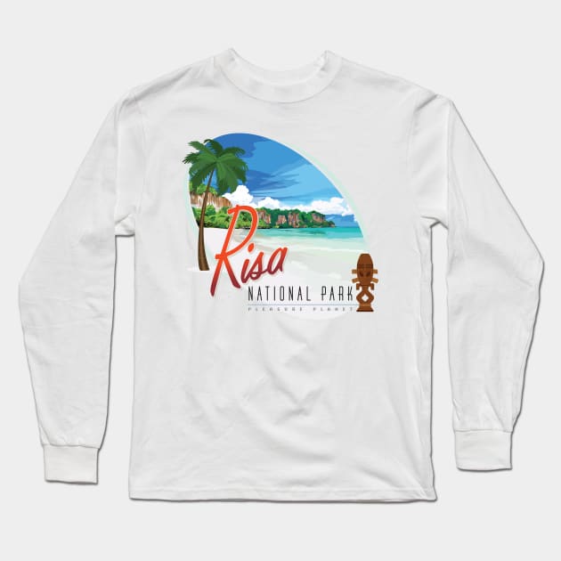 Risa National Park Long Sleeve T-Shirt by MindsparkCreative